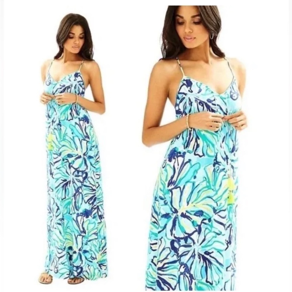 Lilly Pulitzer Philomena Strappy Maxi Dress Size XS